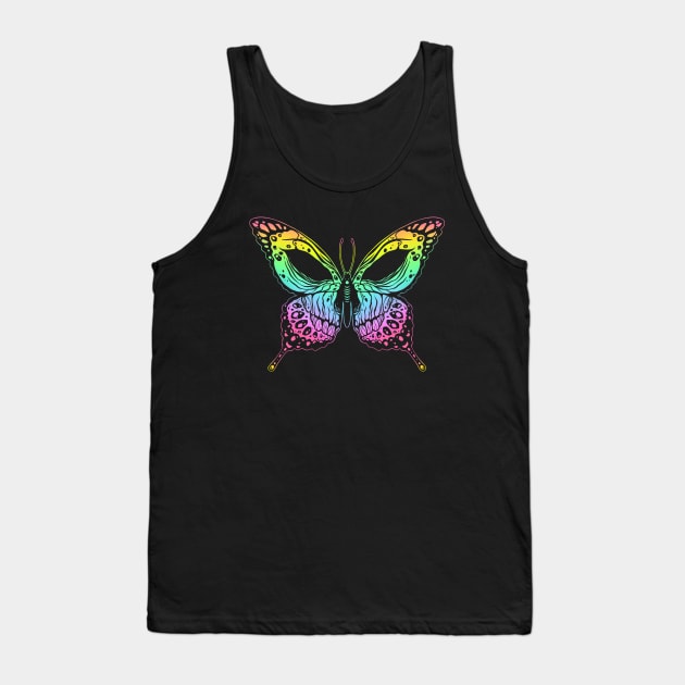 Butterfly skull Tank Top by OccultOmaStore